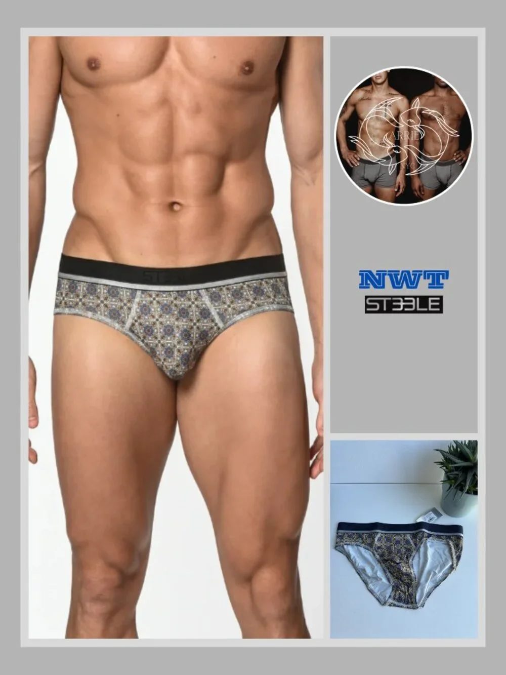 ST33LE - Low Rise Briefs - Ochre Medallion (M)